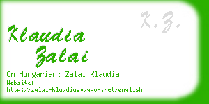 klaudia zalai business card